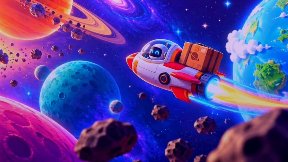 Violet Orbit — illustrated game cover